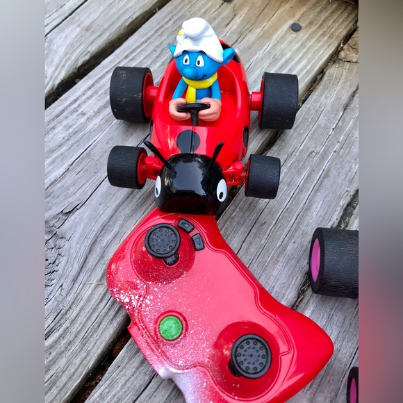 PEYO Not Working THE SMURFS RC Cars Remote Control Smurfette Mobile Vehicle Toy - Picture 7 of 11